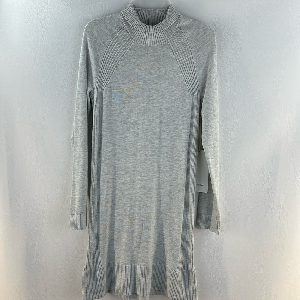 Lululemon Keep it Cozy High Neck Silk Blend Knit Dress, 4